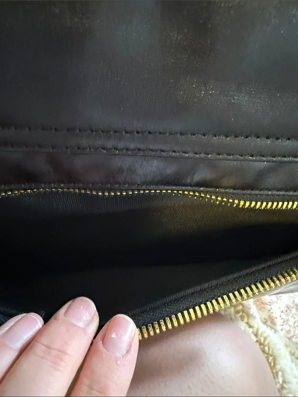 Badgley Mischka Black Leather Satchel with Gold Hardware NWOT